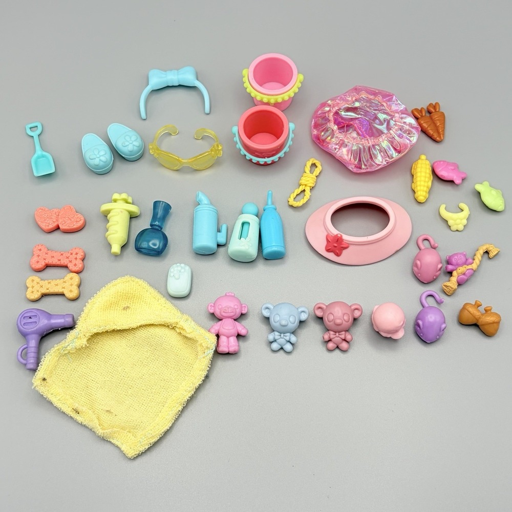 Littlest Pet Shop LPS Vintage Lot Of Pet Accessories Shoes Teddy Bear & More